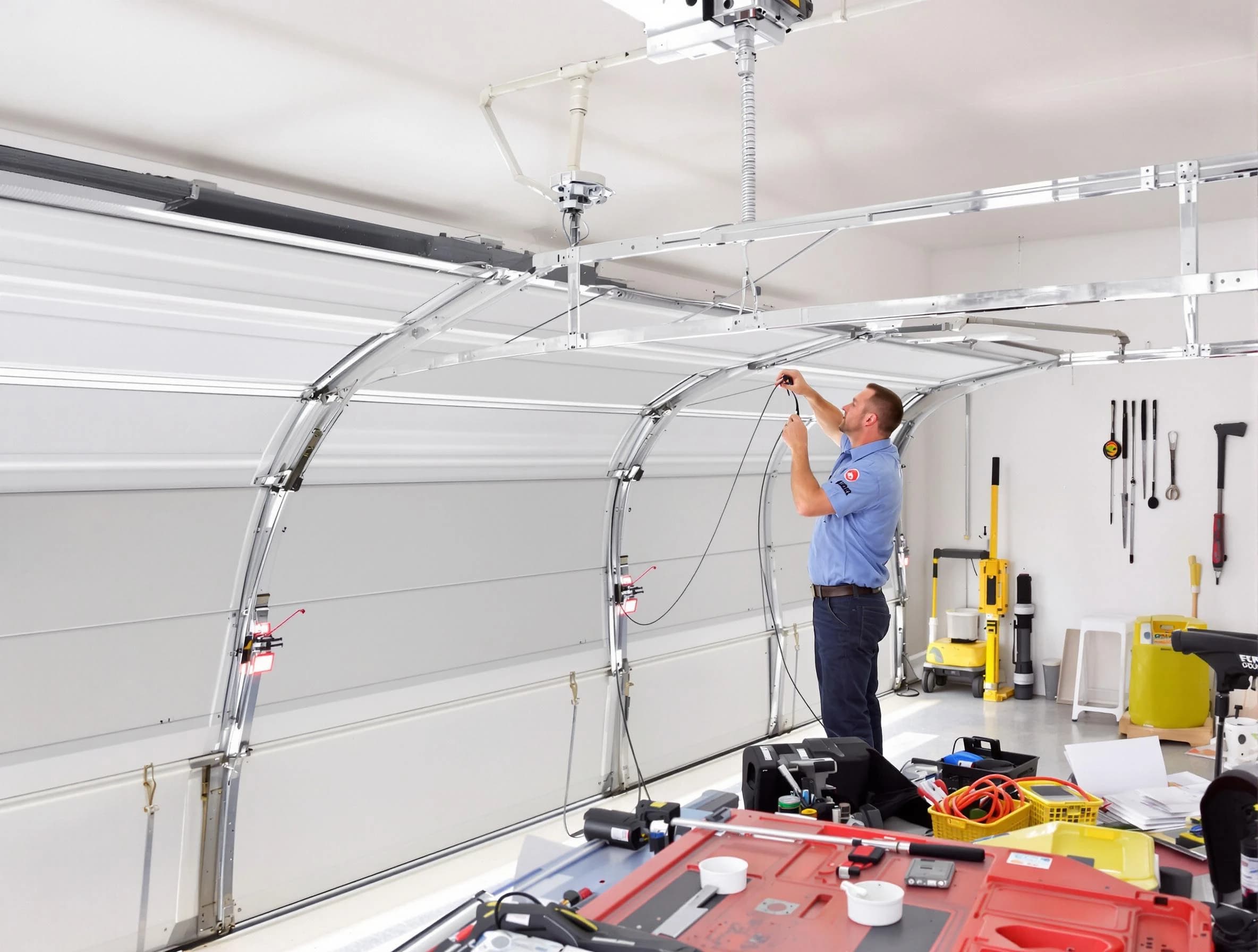 Garage door cable repair service by Shrewsbury Garage Door Repair in Shrewsbury