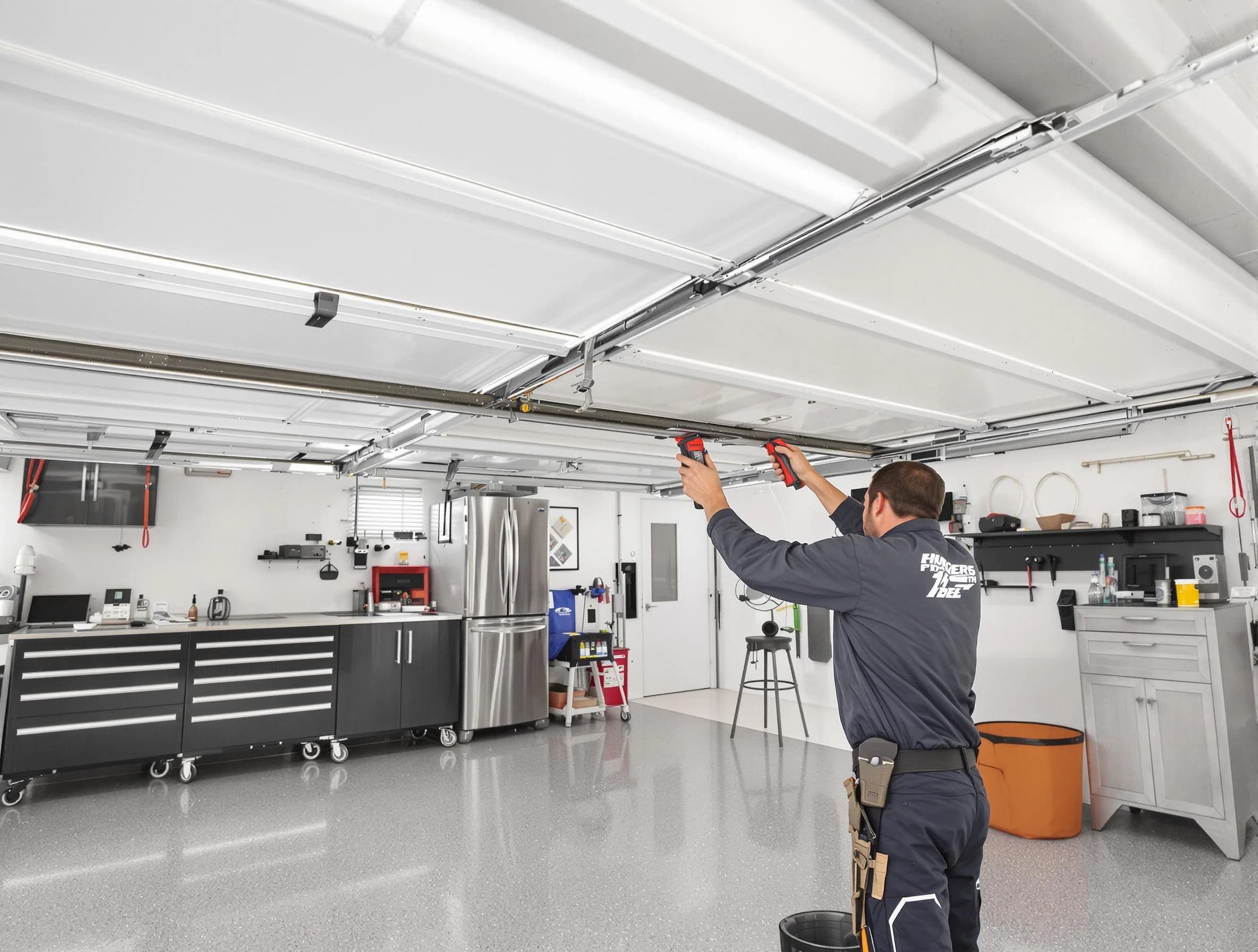 Overhead garage door repair service by Shrewsbury Garage Door Repair in Shrewsbury
