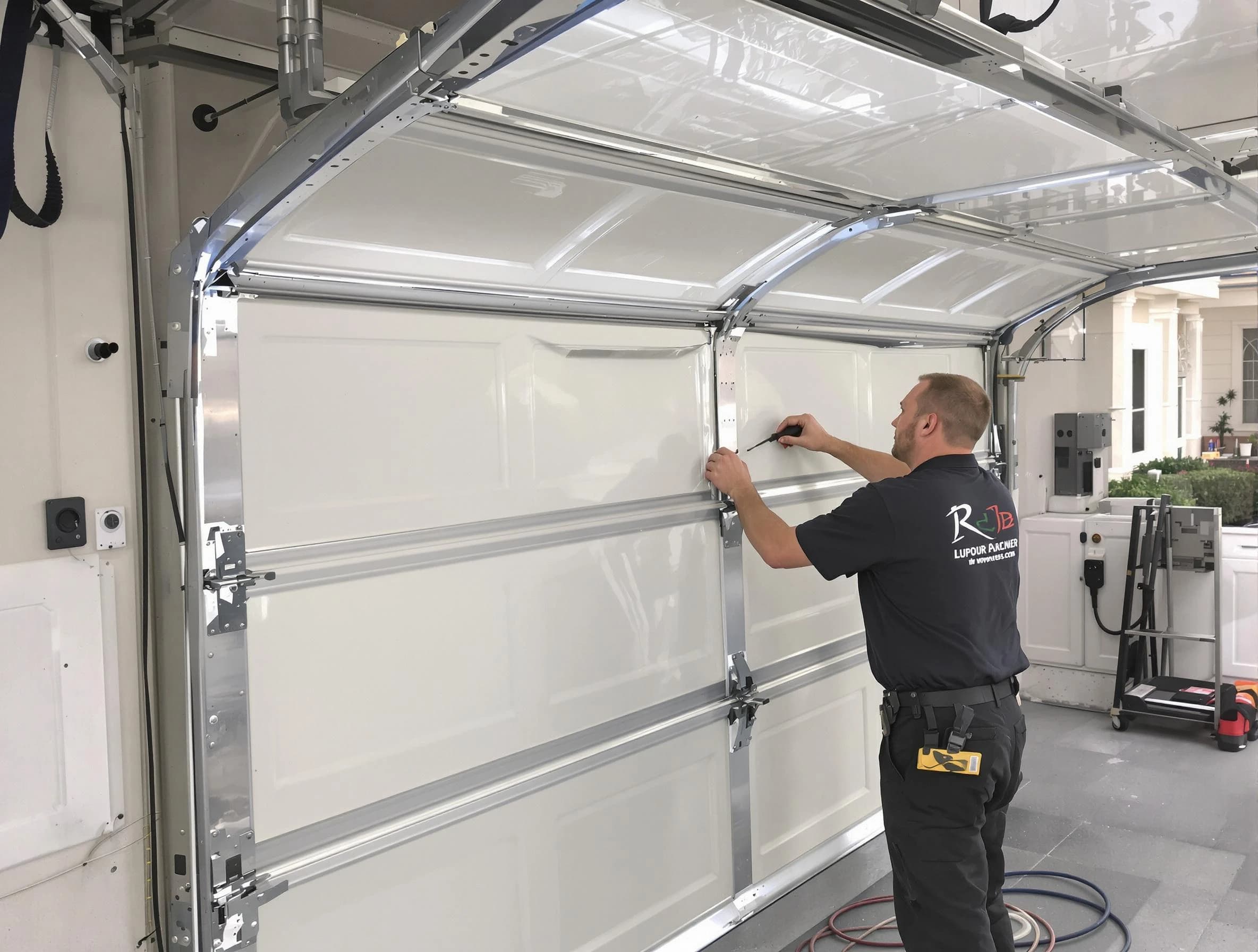 Shrewsbury Garage Door Repair professional performing panel repair in Shrewsbury