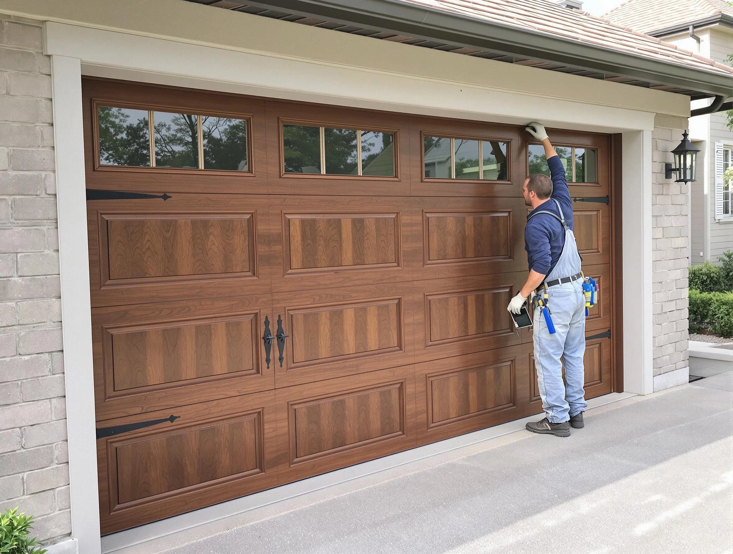 Custom garage door showcase by Shrewsbury Garage Door Repair in Shrewsbury