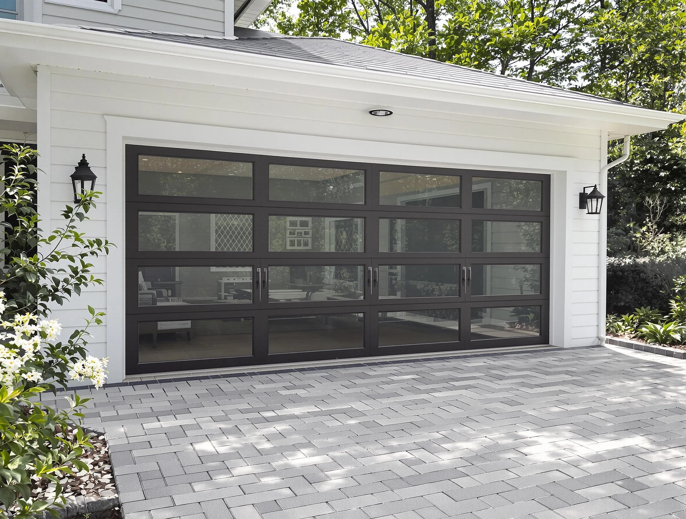 Shrewsbury Garage Door Repair design specialist presenting custom garage door options to Shrewsbury homeowner