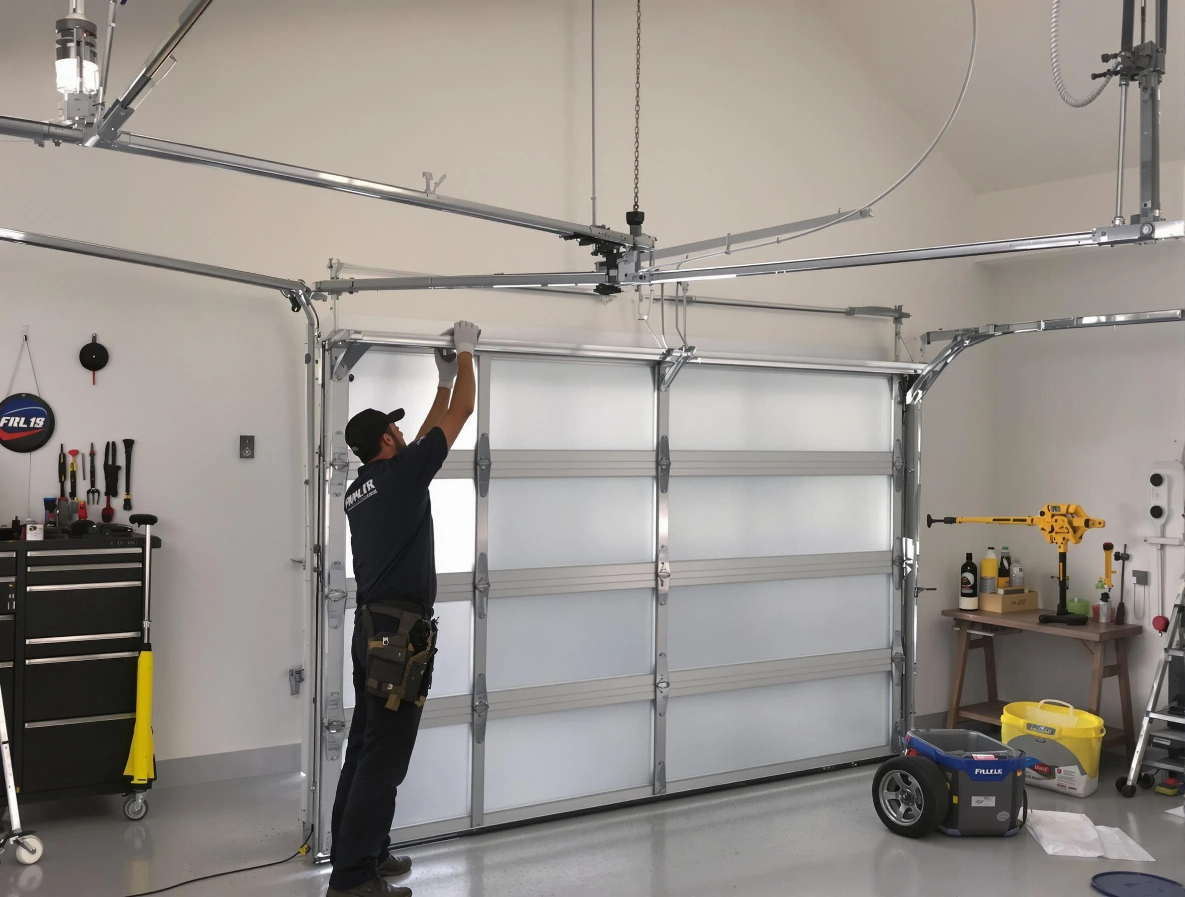 Shrewsbury Garage Door Repair certified team performing precision garage door installation in Shrewsbury