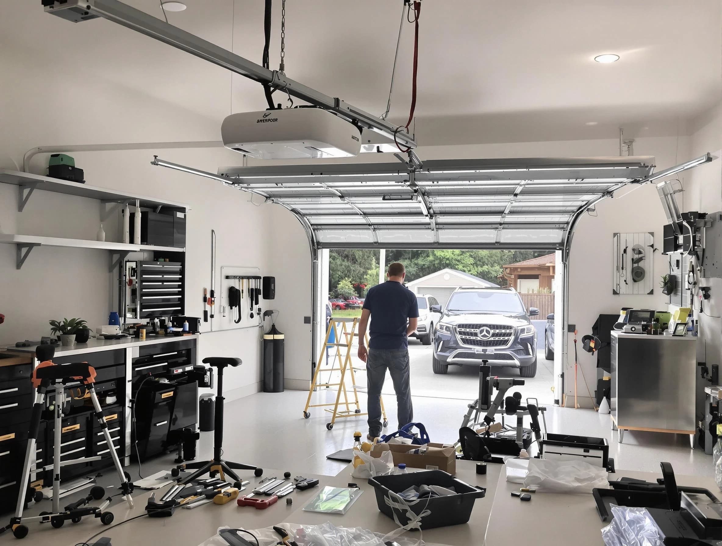 Garage door opener installation by Shrewsbury Garage Door Repair in Shrewsbury