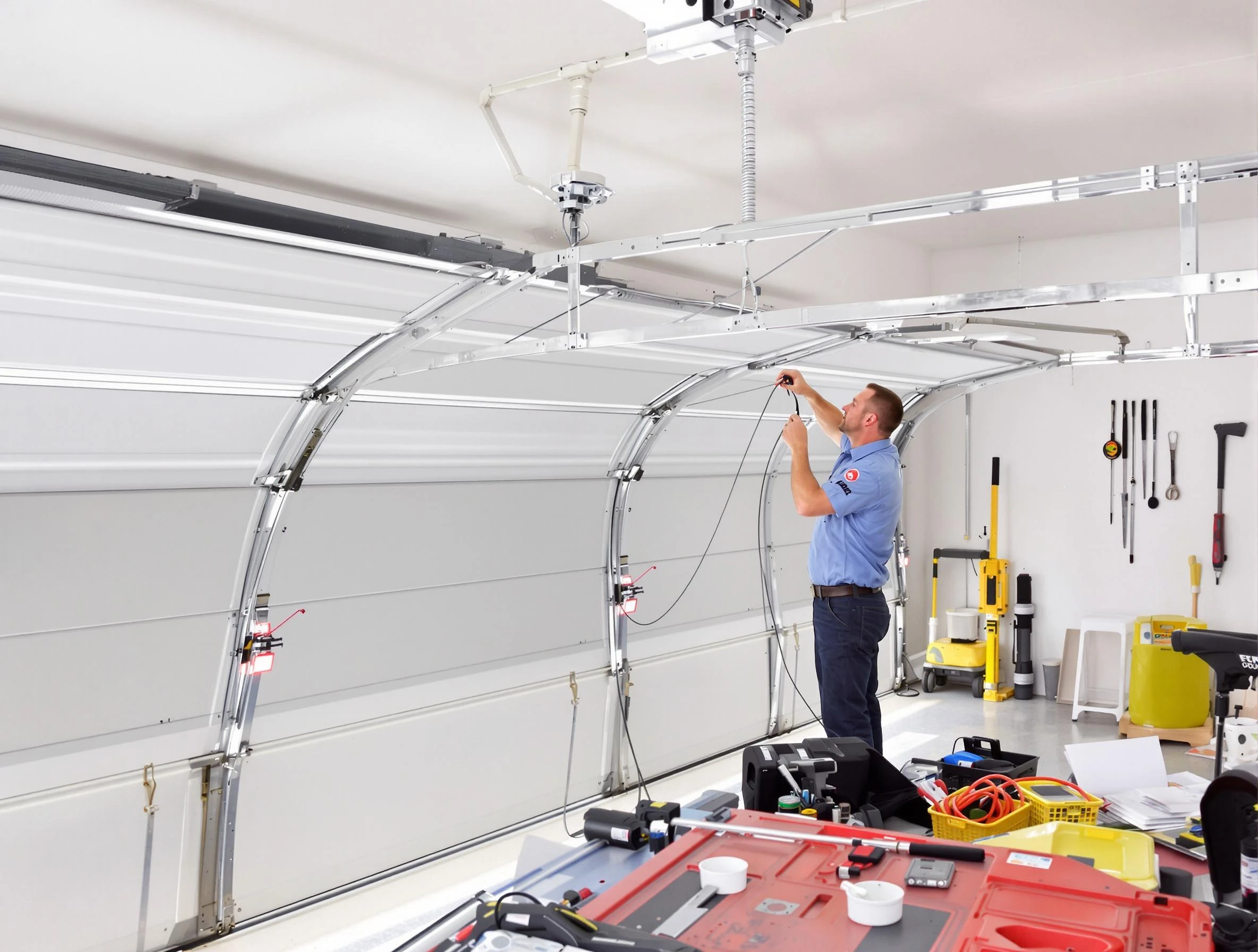 Garage door cable repair service by Shrewsbury Garage Door Repair in Shrewsbury