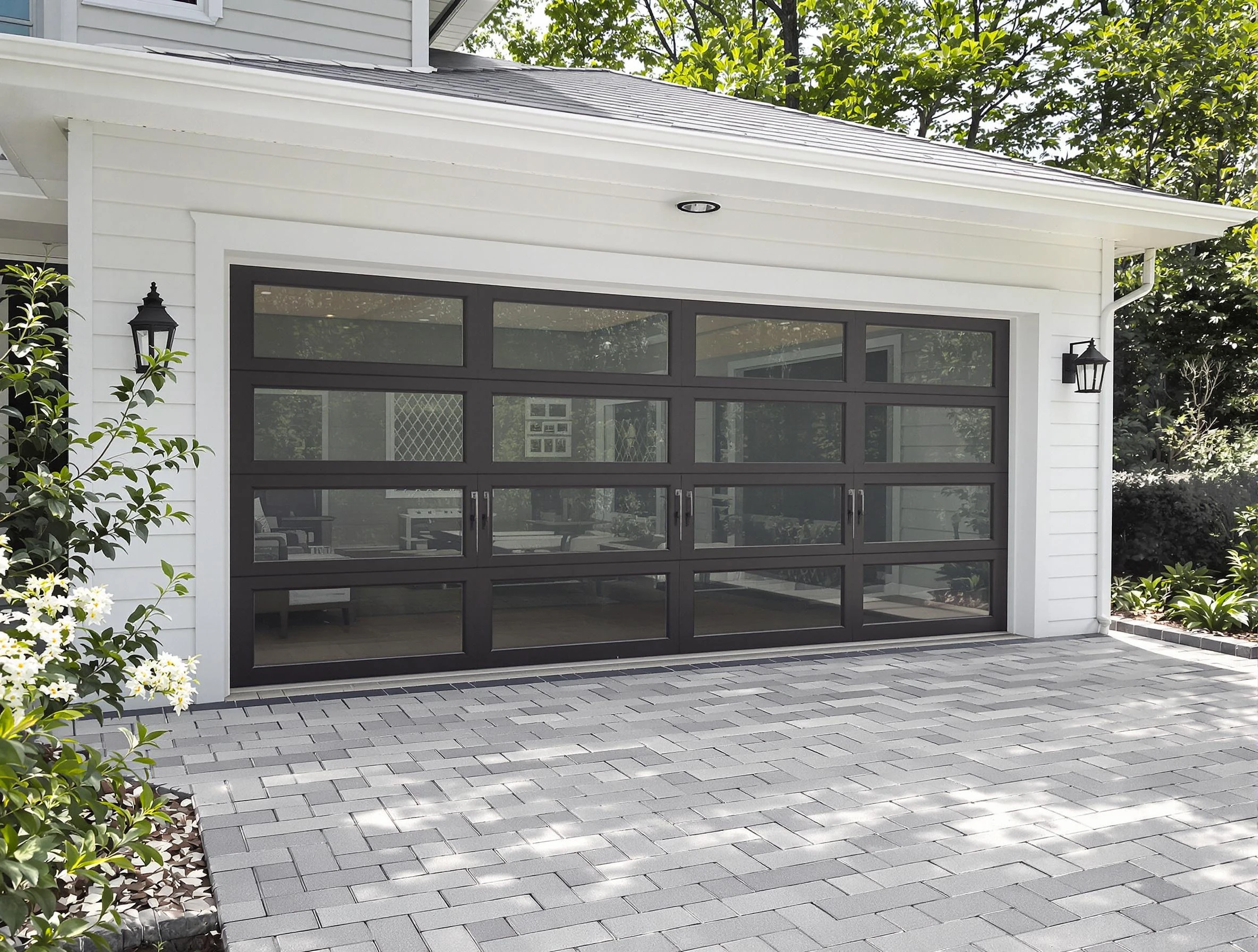 Shrewsbury Garage Door Repair design specialist presenting custom garage door options to Shrewsbury homeowner