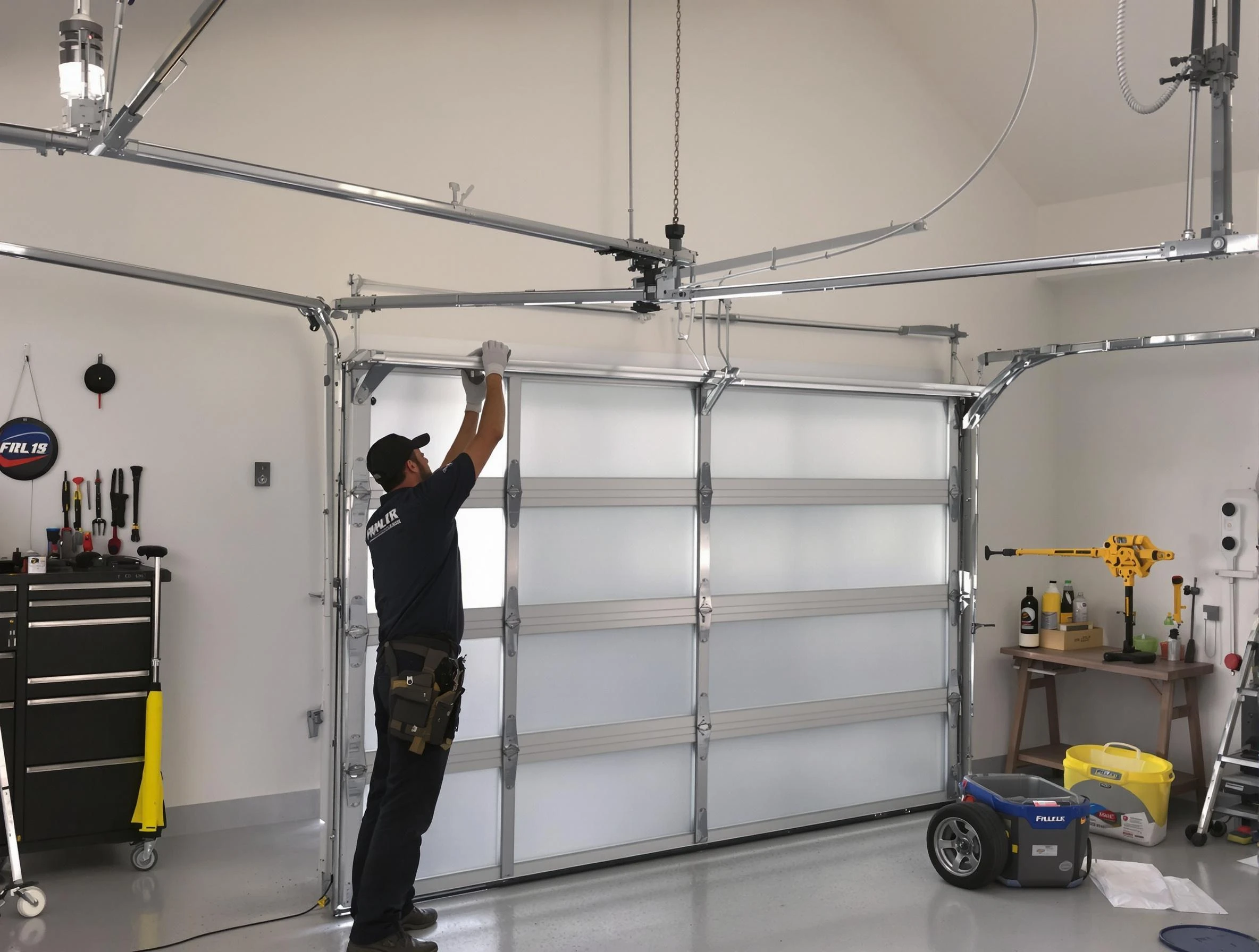 Shrewsbury Garage Door Repair certified team performing precision garage door installation in Shrewsbury