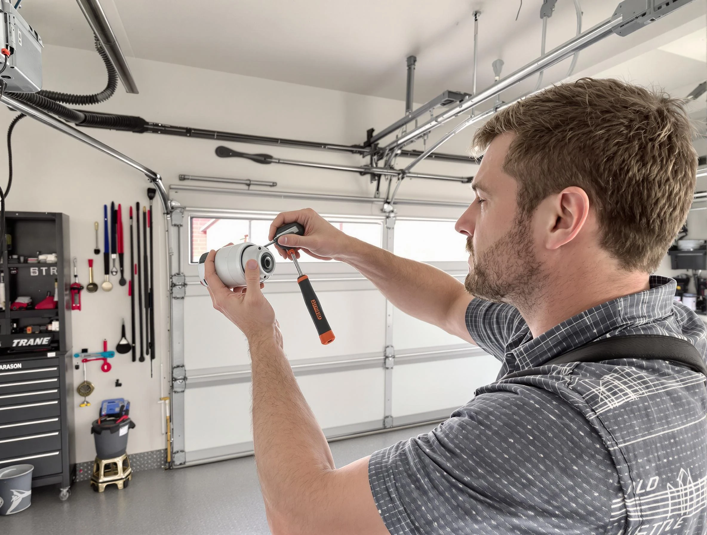 Garage door opener repair service by Shrewsbury Garage Door Repair in Shrewsbury