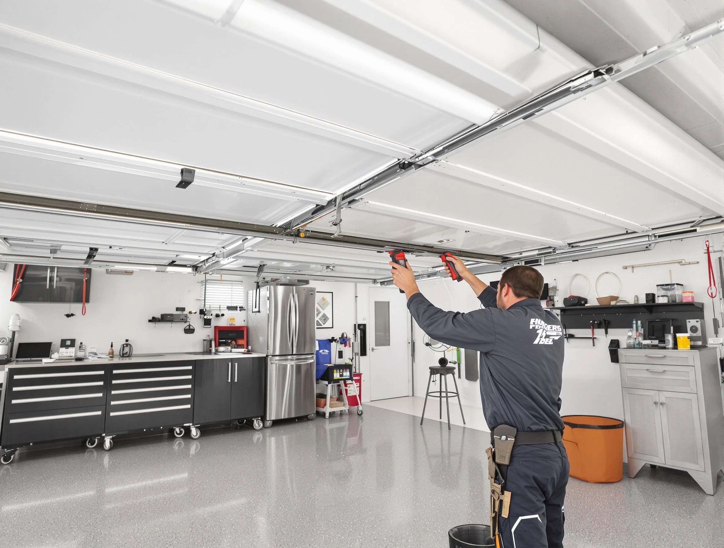 Overhead garage door repair service by Shrewsbury Garage Door Repair in Shrewsbury